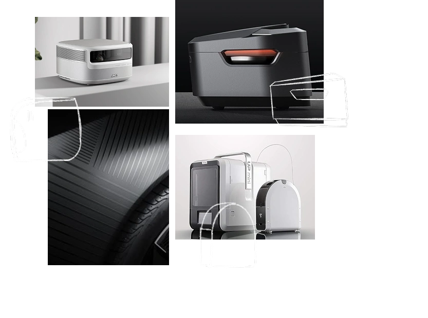 Product concept visualization showing air purifier design