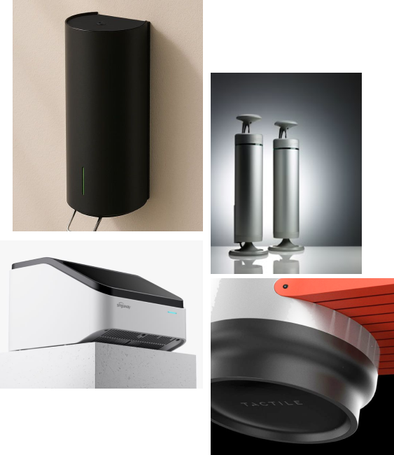 Product concept visualization showing air purifier design