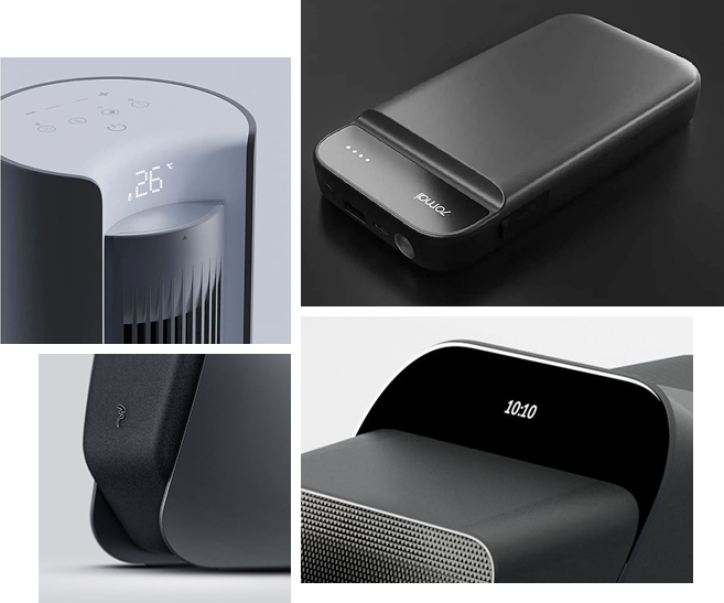 Product concept visualization showing air purifier design