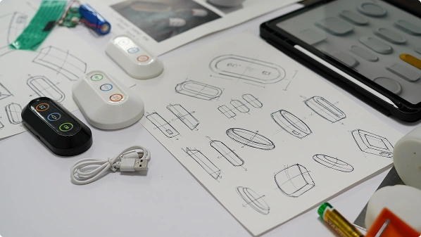 Product concept visualization showing air purifier design